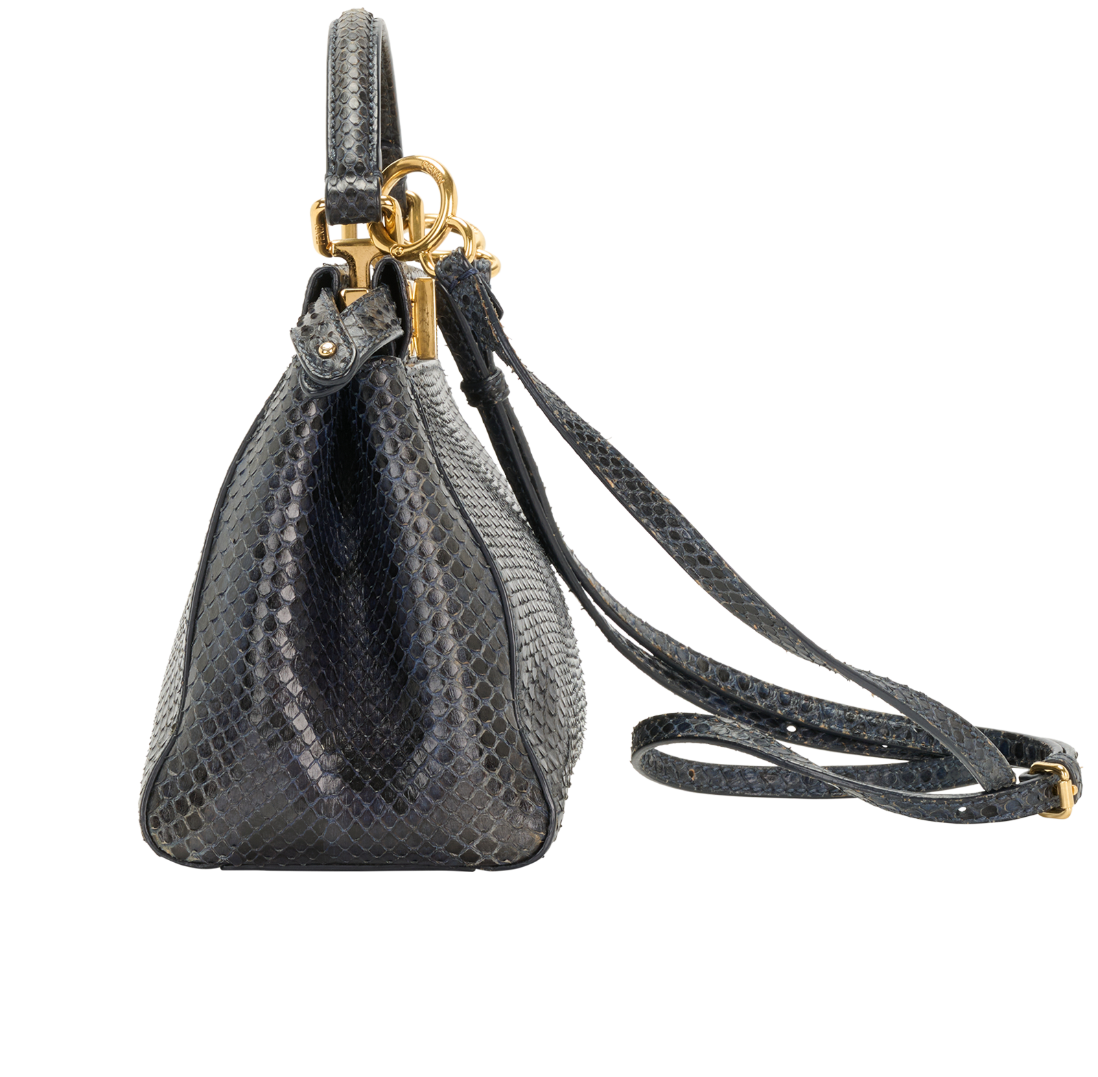 Mini Peekaboo, &pound;1,600, Handbags, Blue, Python, Bottom view